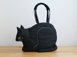 『 ko-bako / black 』 香箱座りの猫鞄の画像