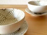 菊花文の煎茶碗と手塩皿の5客組（mina2様ご予約品）の画像