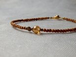 白檀ブレスレット　シャンパンオーラ水晶