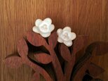 とうきのピアス(白の花)
