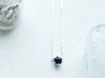 サファイア 6本爪 ネックレス シルバー925