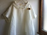 P様 ご予約品 リネン100 丸襟ブラウス オフホワイト 半袖