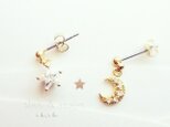 [sale]star & moon...星と月のピアス