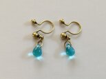 【人気】ノンホールピアス No.89アクアマリン