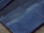 オーダー品　藍染め革　長財布の画像