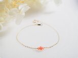 運気を上げる　コーラル ピンクサンゴのブレスレット