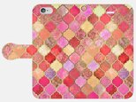 秋色　モロカンタイルパターン　(ミックスベリー)手帳型　iphone5/5s/6/6s/SE専用　