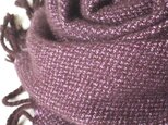 手織りカシミアストール・・アメジストの紫の画像