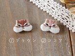 動物達の生活　りすさん顔だけ編　ミニミニ刺繍ブローチの画像