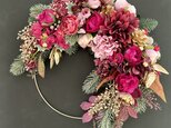 Rose & Dahlia wreathの画像