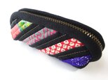 古布　印鑑入れ 横長ミニポーチ　no29