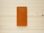 牛革 iPhone8Plus/7Plusカバー  ヌメ革  レザーケース  手帳型  キャメルカラーの画像