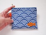 青海波のミニポーチ・お魚の画像