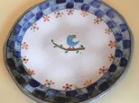 定番・青い鳥の大皿の画像