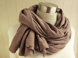リネン・ニットのストール　　ローズグレージュ