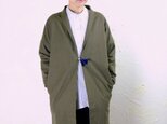 monk coat long/ khakiの画像