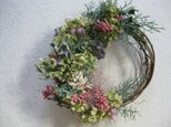 autumn pink berry-wreath