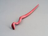 木製 蛇のかんざし(Ｍサイズ) PI/ピンクアイボリーの画像