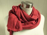 リネン・ニットのストール　　ディープレッド