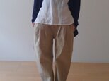 COTTON LINEN タックパンツ *ベージュ*　size FREEの画像