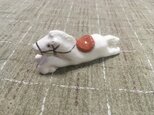 陶　うま　箸置き（白）