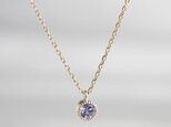 K18 Tanzanite birthstone necklace [P033K18TZ]