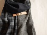 three cloth leathrbelt stole <16aw-c>