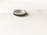 Hold Ring ＊ silver type /black spinel/#10