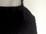 K様ご依頼品/オールブラックグラニーバッグバンブー角持ち手