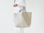 【受注製作】リネン帆布のトートバッグ（M）の画像