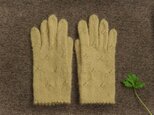 ニット手袋(アンゴラ山羊*キャメル）の画像