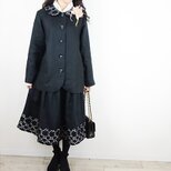 [予約販売]ヨーロッパブラックリネンケミカルレースタックスカートの画像