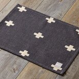 ランチョンマット 北欧デザイン ブラッククロス 2枚組 天然リネン 45×32cm jubileeteatoweltt009