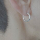 ◆silver halo◆ フープスタッドピアス　small