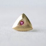 K18 Triangle Earring/Ruby ＊Single *の画像