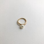 アコヤひと粒リング(Gold色)