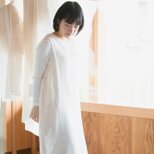 Organic Cotton３重ガーゼ生成り色　Aラインワンピース