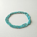ターコイズシルクコードノットネックレス