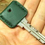 マットグリーンのキーカバー　