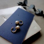 上品オーラのパールの耳飾り ■ カフス または イヤリング ■ ミドルサイズ