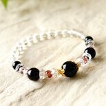 【あなたを守り、本当の願いを叶える】モリオン黒水晶 ＆ スーパーセブン ブレスレット 天然石