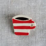 コーヒーカップブローチ