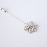 メタルスノーフレークのピンブローチ・MS《Br-23》