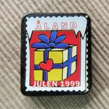 オーランド　クリスマス切手ブローチ 5787の画像