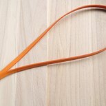 ＊受注生産＊　本革ネックストラップ　３mm厚・タンニン鞣し一枚革　キャメル