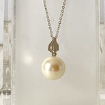 【ネックレス】6月誕生石★セレモニー卒入学★１粒パール★大粒シンプル・Aバチカン♪