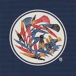 風呂敷　ふろしき　芹沢銈介　伊曽保文　紺　綿100％　55cm×55cm