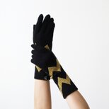 スマホ対応 手袋 手首 あったか % PERCENT（FIT：ブラック・イエロー）グッドデザイン賞受賞  裏起毛 タッチパネル