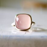ピーチ風味のpinkカルセドニーringの画像