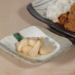 陶器 【織部一本せん小皿】S124